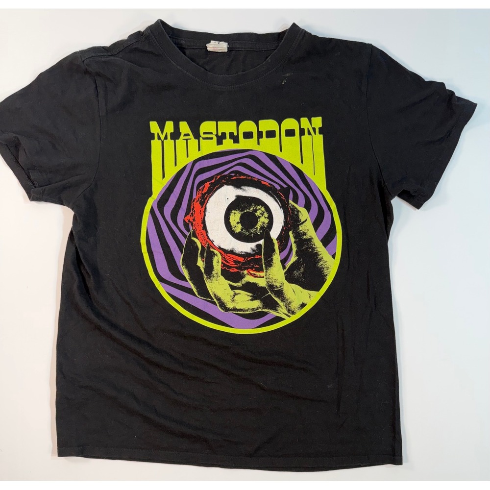 Mastodon Band T-Shirt Black Psychedelic Eyeball Graphic Progressive Metal Tee S